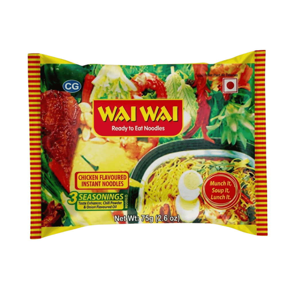 Wai Wai Chicken Flavoured Noodles 75 g buy online USA - 1